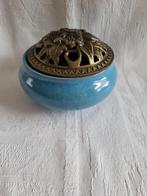 Brûle-encens en céramique bleu, Enlèvement ou Envoi