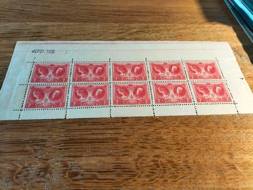 Belgisch bladnummer 244, uitgevouwen, Postzegels en Munten, Postzegels | Europa | België, Ophalen of Verzenden