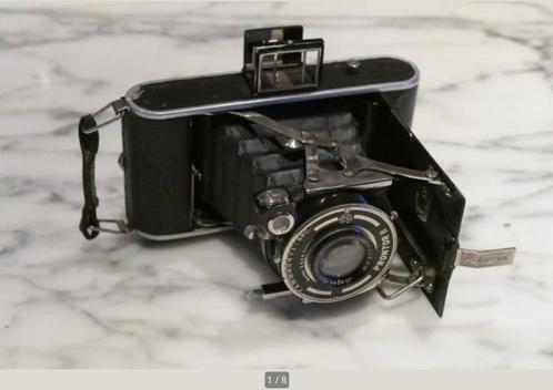 Ihagee Auto-Ultrix Junior 105mm/f4.5 met tas, Verzamelen, Foto-apparatuur en Filmapparatuur, Fototoestel, Voor 1940, Ophalen of Verzenden