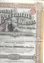 Soc. d' Electriciité d' Odessa - 1910, Ophalen of Verzenden, Aandeel, Voor 1920