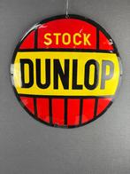 Oud origineel jaren 30 emaille reclamebord Dunlop stock, Enlèvement ou Envoi, Utilisé, Panneau publicitaire