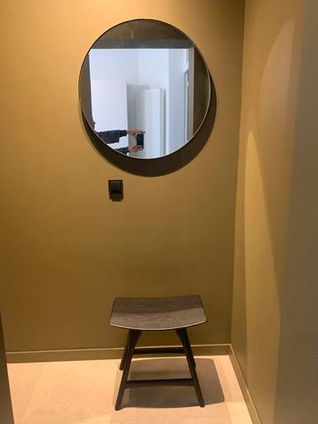 Ronde spiegel 70cm zwart metaal beschikbaar voor biedingen
