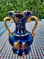 limoges porselein blauw goud vaasje 25 cm puntgaaf, Antiek en Kunst, Ophalen of Verzenden