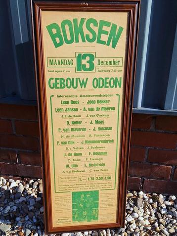 Boksposter, boks affiche van bokswedstrijden uit 1948👊 beschikbaar voor biedingen