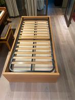 Bedframe met lattenbodem (inclusief 1 matras), Ophalen, 90 cm, Eenpersoons, Bruin