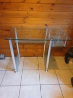 Glazen bureau met aluminium, Ophalen, Gebruikt, Bureau
