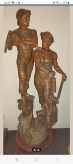 Oude koperen sculptuur mijnwerker, Antiek en Kunst, Kunst | Beelden en Houtsnijwerken, Ophalen