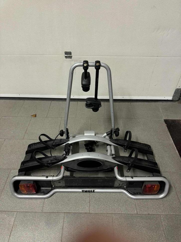 Thule Euroway 945 kantelbare fietsendrager, Auto diversen, Fietsendragers, Gebruikt, Trekhaakdrager, 2 fietsen, Ophalen