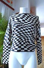 dynamisch crème zwart T-shirt blouse sweater, Kleding | Dames, Maat 38/40 (M), Overige kleuren, Vintage Dressing, Ophalen of Verzenden