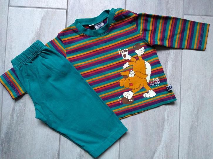 ★ M62 - Woody Pyjama thema hond, Kinderen en Baby's, Babykleding | Maat 62, Zo goed als nieuw, Jongetje, Nacht- of Onderkleding