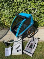 Fietskar Thule Coaster 2 XT Blue + babyhangmat + 2 koppeling, Fietsen en Brommers, Ophalen, Zo goed als nieuw, Thule