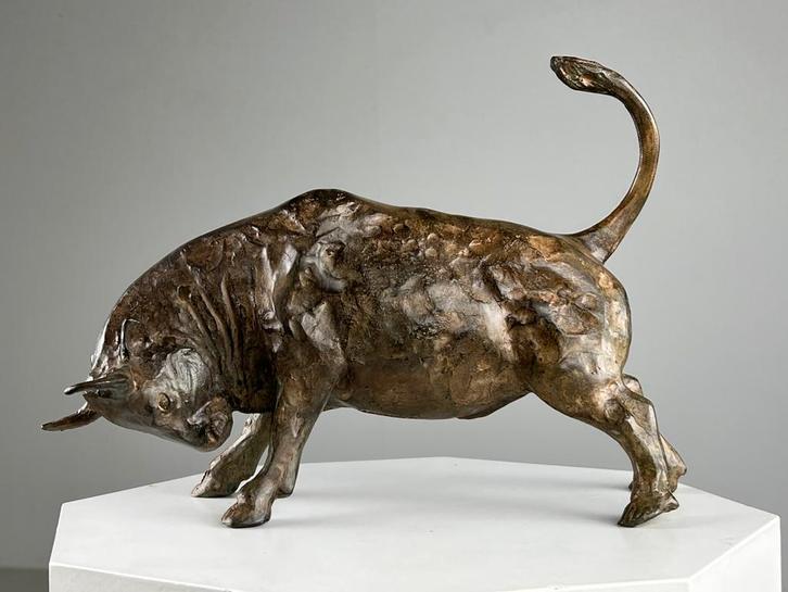 Brons beeld stier Pierre Chenet, Collections, Statues & Figurines, Comme neuf, Enlèvement