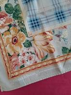 Donaldson sjaal beige-blauw 100% katoen bloemen ruitjes, Kleding | Dames, Maat 38/40 (M), Donaldson, Ophalen of Verzenden, Zo goed als nieuw