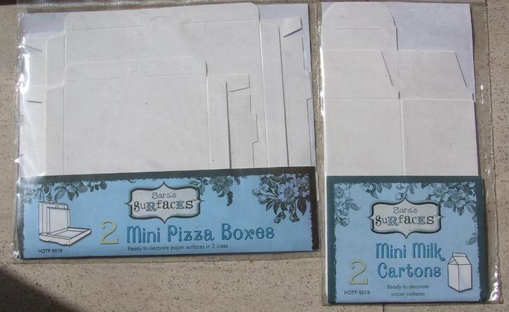 HOBBYPAKKET MINI PIZZA EN MELK BOX NIEUW, Hobby en Vrije tijd, Knutselen, Nieuw, Knutselwerk, Verzenden