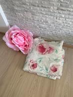 Vintage deken met rozen, Gebruikt, Ophalen of Verzenden