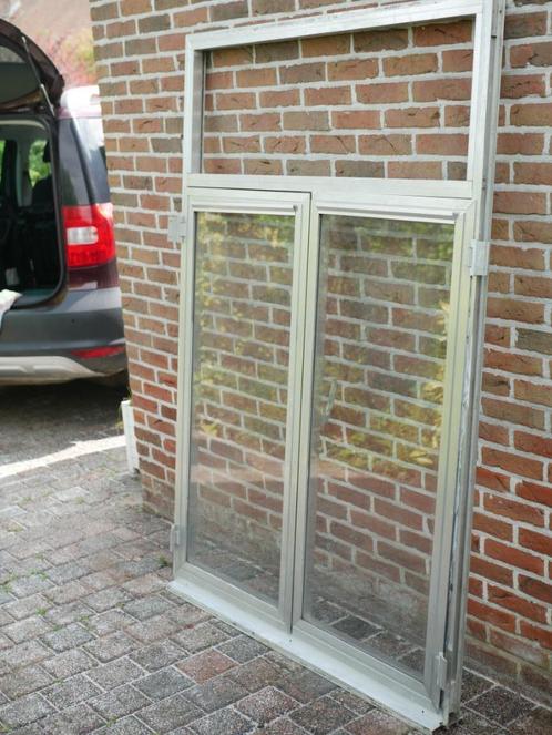 vensteraam  in aluminium, Doe-het-zelf en Bouw, Glas en Ramen, Gebruikt, Gevelraam of Ruit, 160 cm of meer, 80 tot 120 cm, Ophalen