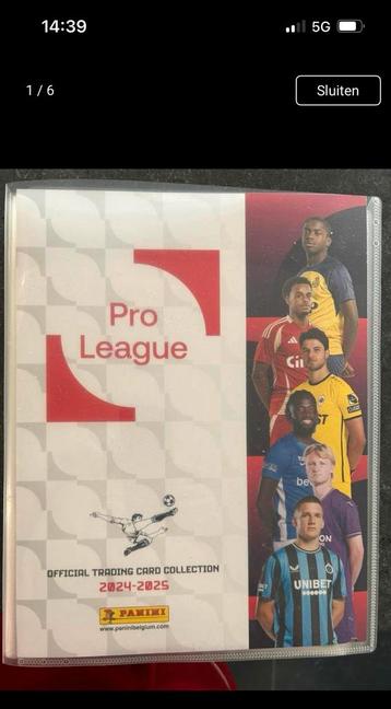 Panini pro league 24/25 Alle kaarten+16 lim edition kaarten beschikbaar voor biedingen