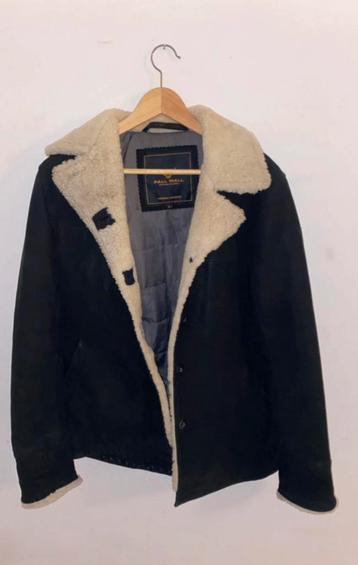 Pall Mall heren winterjas met bontkraag - maat L - zwart, Kleding | Heren, Jassen | Winter, Maat 52/54 (L), Verzenden, Zwart, Pall mall