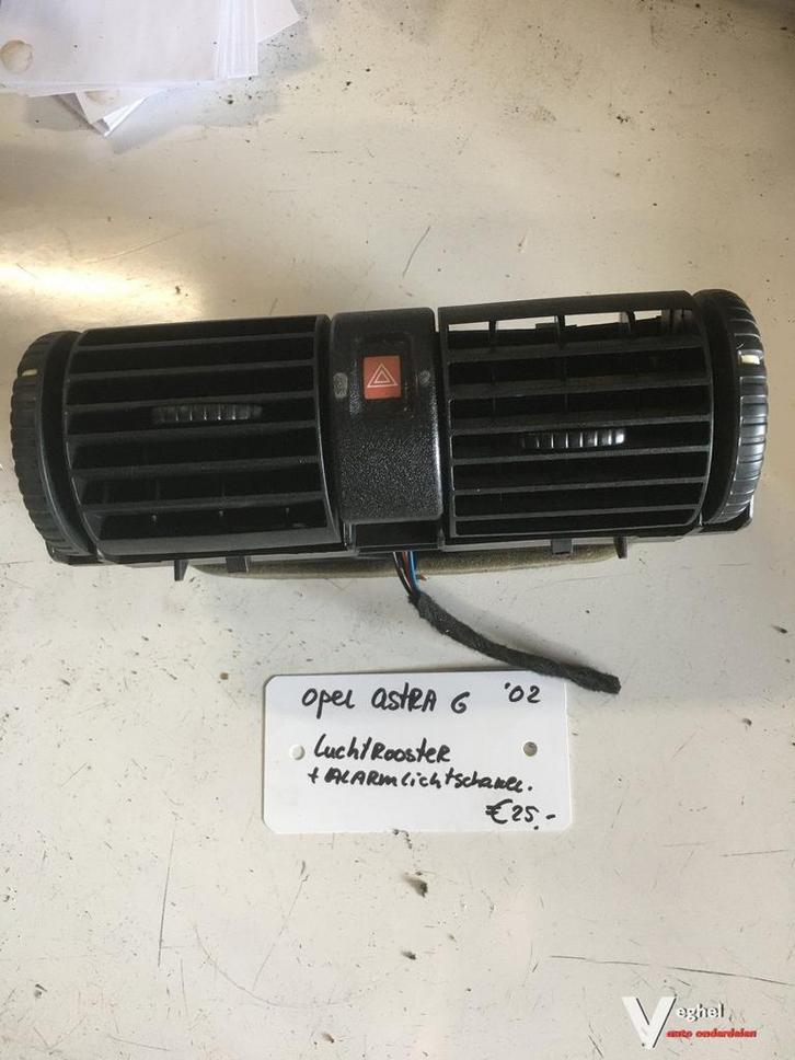 Opel Astra G 2002 1.6  8v  Luchtrooster met Alarmlichtschake, Auto-onderdelen, Dashboard en Schakelaars, Gebruikt, Ophalen of Verzenden