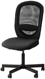 Chaise de bureau Ikea Flintan (noir, sans accoudoirs), Noir, Chaise de bureau, Ergonomique, Enlèvement
