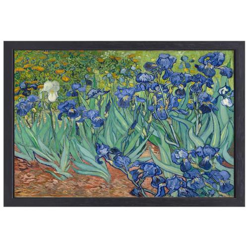 Toile Irises - Vincent van Gogh + cadre de cuisson 70x50cm, Maison & Meubles, Accessoires pour la Maison | Décorations murale