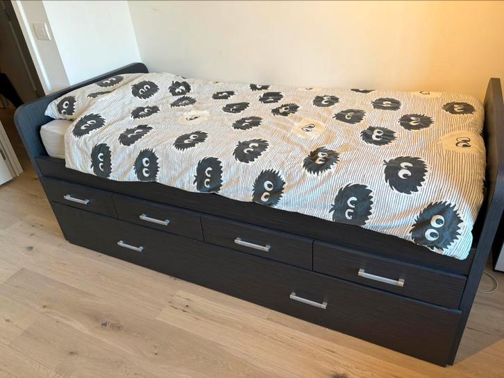 Lit 1 personne avec lit gigogne marque Muebles Orts, Maison & Meubles, Chambre à coucher | Lits, Comme neuf, Une personne, 90 cm