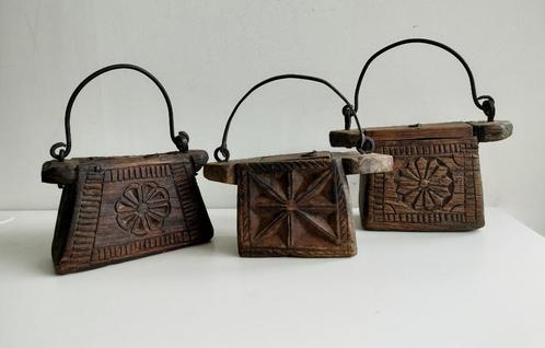 Set van 3 antieke doosjes bewaardoosjes (van Indische of Fra, Antiek en Kunst, Curiosa en Brocante, Ophalen of Verzenden