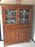 Degelijk vitrinekast, Huis en Inrichting, Kasten | Buffetkasten, Gebruikt, 100 tot 150 cm, Kersenhout, 150 tot 200 cm