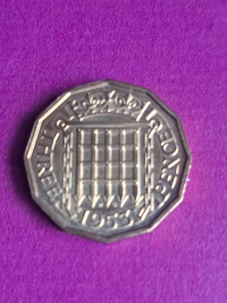 1953 Engeland 3 pence Elizabeth II, Proof, Postzegels en Munten, Munten | Europa | Niet-Euromunten, Losse munt, Overige landen