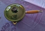 Poêlon et couvercle vert Le Creuset, Casserole, Bidon ou Boîte, Enlèvement, Utilisé, Plaque céramique