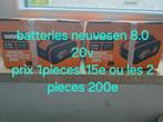 Batterie worx nouvel en 8.0 20v, Ophalen