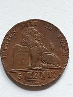 5 centiem 1857 met punt leopold 1 zfr, Postzegels en Munten, Verzenden
