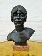 Arsène Matton (1873-1953) bronzen buste kolonialisme, Ophalen of Verzenden