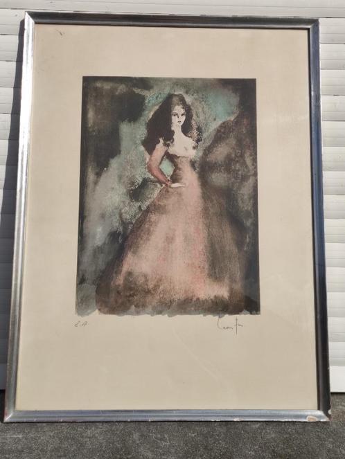 lithographie epreuve d artiste signe leonor fini, Antiek en Kunst, Kunst | Litho's en Zeefdrukken, Ophalen of Verzenden