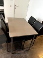 Tafel met 4 stoelen, Maison & Meubles, Tables | Tables à manger, 100 à 150 cm, Rectangulaire, 50 à 100 cm, Enlèvement