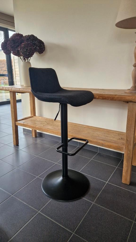 Barstoel/Barkruk Kave home, Maison & Meubles, Tabourets de bar, Neuf, Synthétique, Métal, 4 tabourets, Réglable en hauteur, Avec repose-pieds