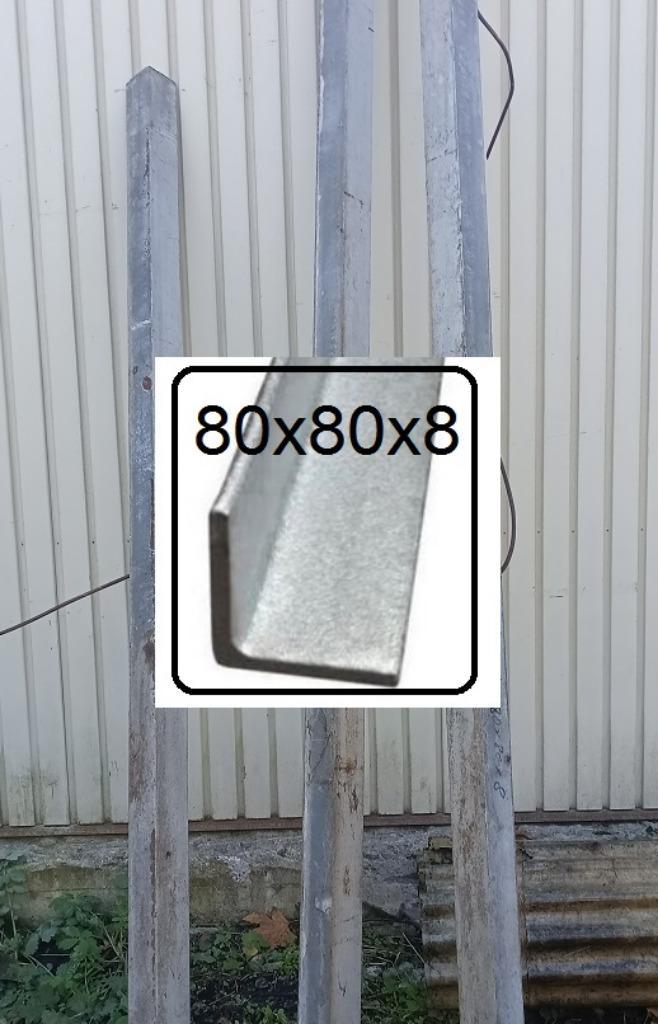 L-IJZER GALVA 80x80/8 Hoekprofielen dragend metselwerk, Doe-het-zelf en Bouw, IJzerwaren en Bevestigingsmiddelen, Gebruikt, Overige typen