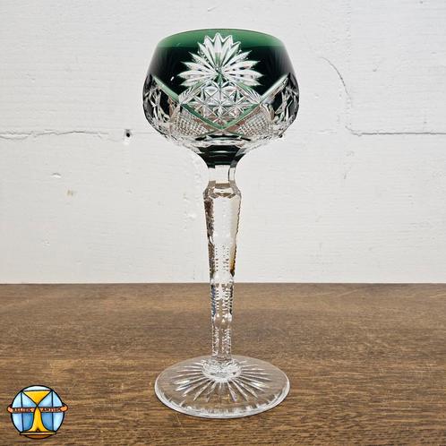 Val Saint Lambert groen kristallen wijnglas EPINAL Cut, Antiek en Kunst, Antiek | Glaswerk en Kristal, Ophalen of Verzenden