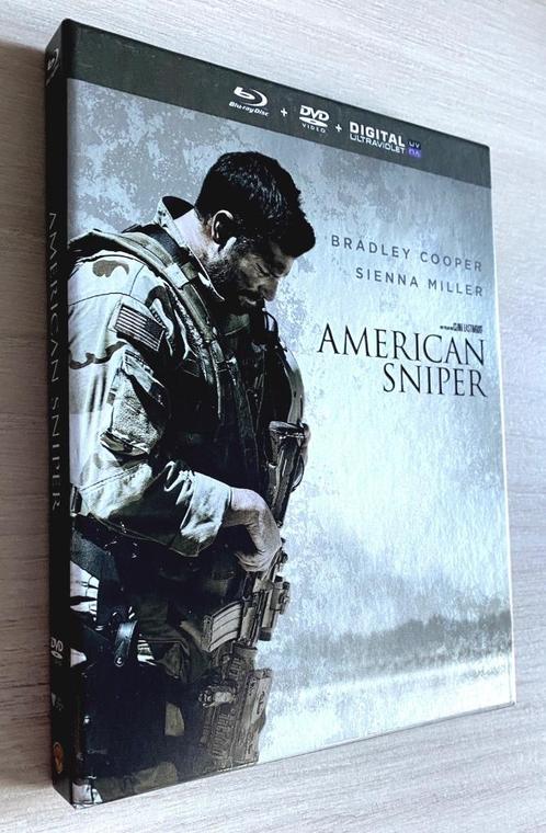 AMERICAN SNIPER (Met OTNL) / BLURAY + DVD // Staat Als NIEUW, Cd's en Dvd's, Blu-ray, Zo goed als nieuw, Actie, Ophalen of Verzenden