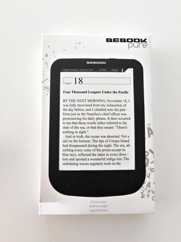 BeBook Pure Ereader +  meer dan 100 boeken beschikbaar voor biedingen