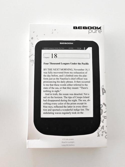 BeBook Pure Ereader +  meer dan 100 boeken, Computers en Software, E-readers, Gebruikt, 6 inch of minder, Ophalen of Verzenden