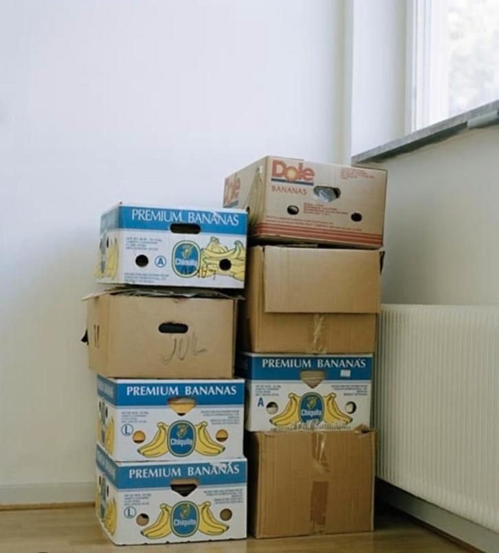 Bananendozen gevuld voor rommelmarkt €3 per stuk, Diversen, Rommelmarktspullen, Gebruikt, Ophalen