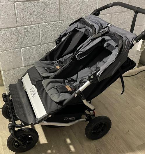 Compleet Mountain Buggy Duet, 2 wiegen, regenhoes, slaap …, Kinderen en Baby's, Kinderwagens en Combinaties, Gebruikt, Combiwagen