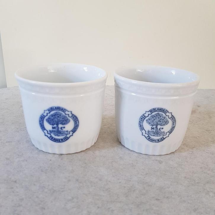 2 jampotten Mirland & Co jam factory in Frameries, Belgium ., Antiek en Kunst, Antiek | Keukengerei, Ophalen of Verzenden