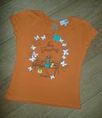 T-shirt orange Terre Bleue (140), Comme neuf, Fille, Chemise ou À manches longues, Enlèvement ou Envoi