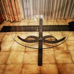 moderne design salontafel, Huis en Inrichting, Tafels | Salontafels, Ophalen, Rond, Zo goed als nieuw, Glas