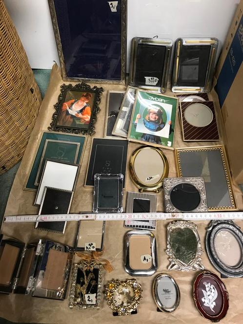 kleine fotokaders verzilverd  e.a., Huis en Inrichting, Woonaccessoires | Lijsten, Zo goed als nieuw, Ophalen of Verzenden
