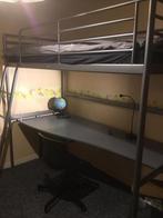 Lit cage avec plan de travail dessous, Huis en Inrichting, Slaapkamer | Stapelbedden en Hoogslapers, Ophalen, Hoogslaper, Eenpersoons
