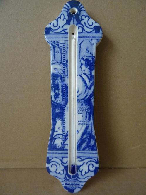 Curiosa Delfts blauwe thermometer Delfts blauw Balmoral 1970, Antiek en Kunst, Curiosa en Brocante, Ophalen of Verzenden