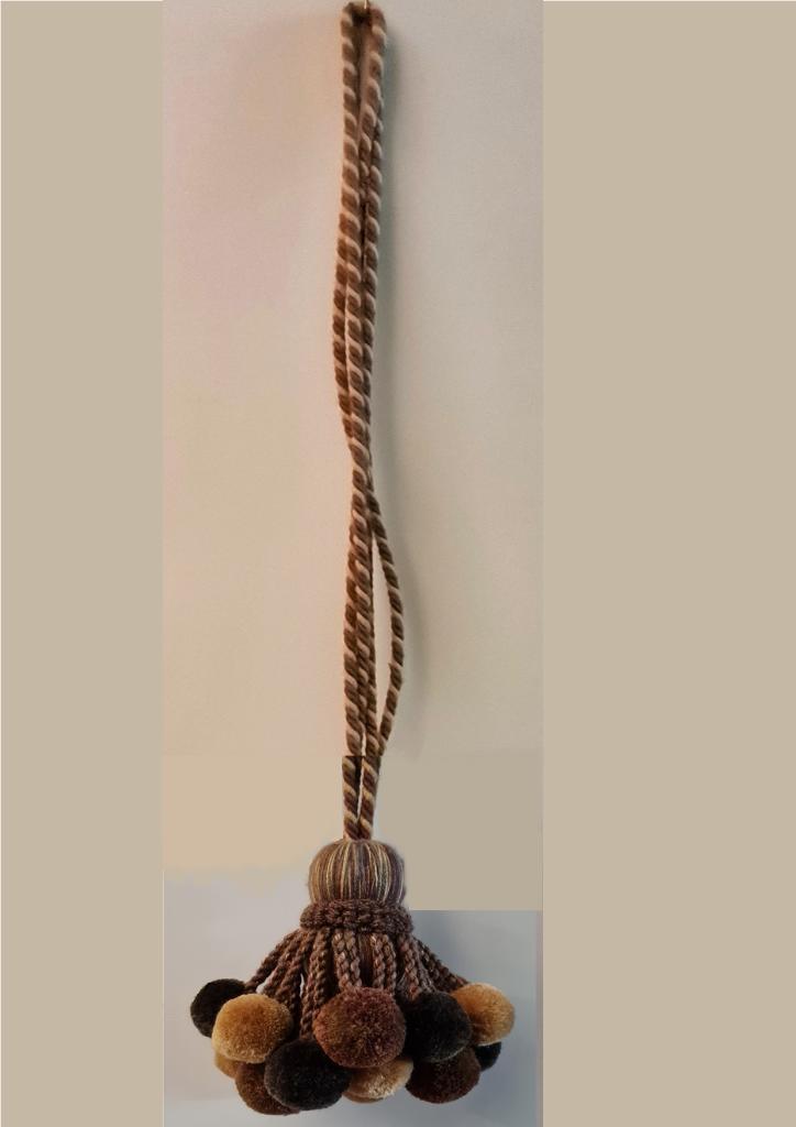 Sierlijke pompon gordijnkwast 100% wol, Huis en Inrichting, Stoffering | Gordijnen en Lamellen, Nieuw, Minder dan 100 cm, Minder dan 50 cm